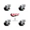 Service Caster Nylon Swivel TS Caster w/2" Black Wheel and M8 x 1.75mm x 18mm Stems, 4PK SCC-TSLV20S50-NYR-220-ZC-4 - alternate 4